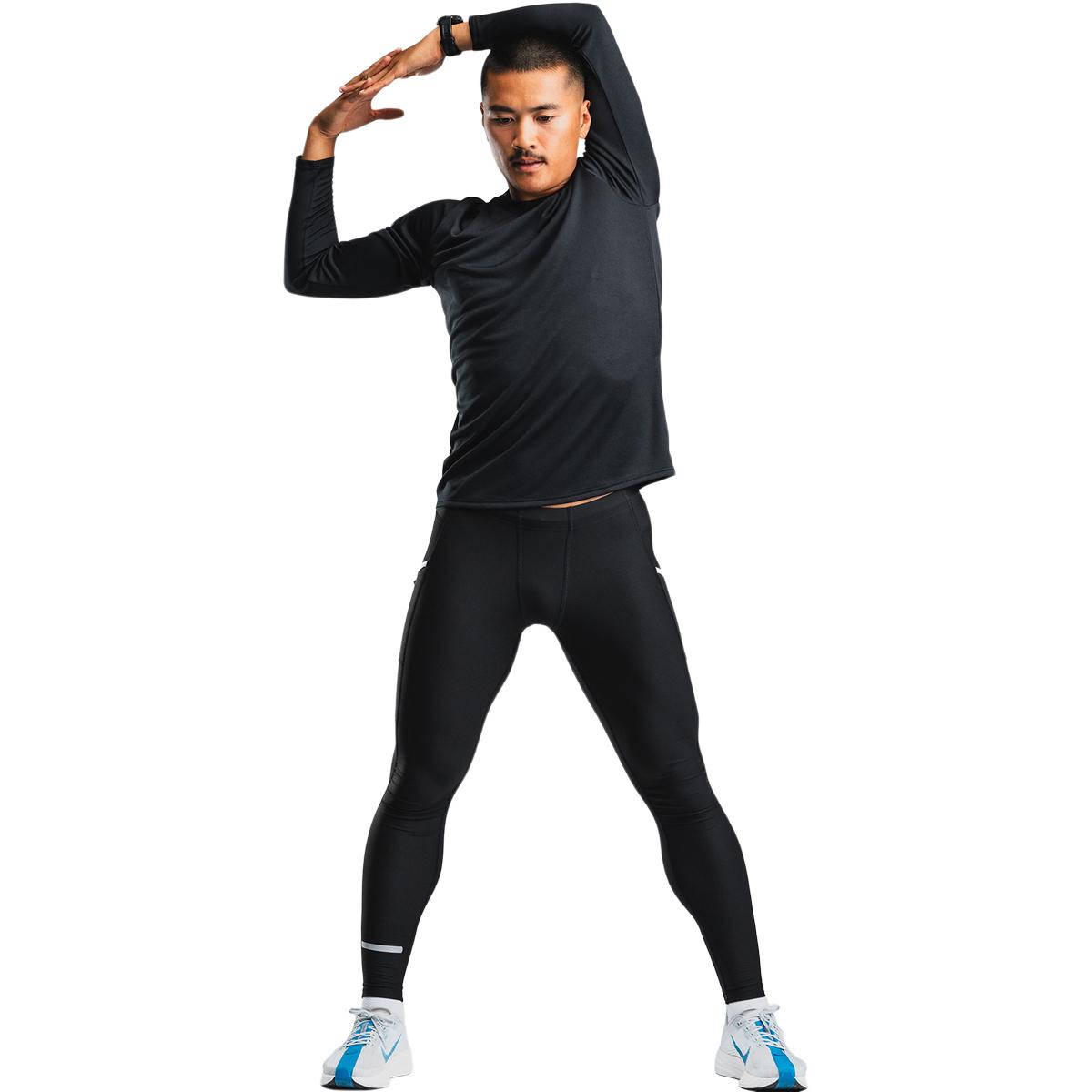 FUSION TEMPO! TWO Run Langærmet Løbe T-shirt Herre Black