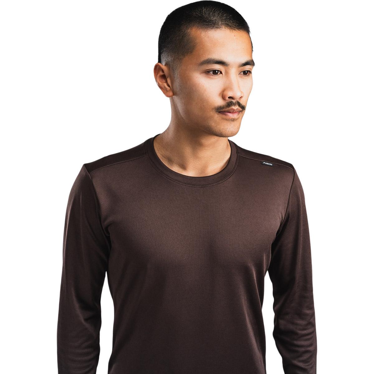 FUSION TEMPO! TWO Run Langærmet Løbe T-shirt Herre Brown