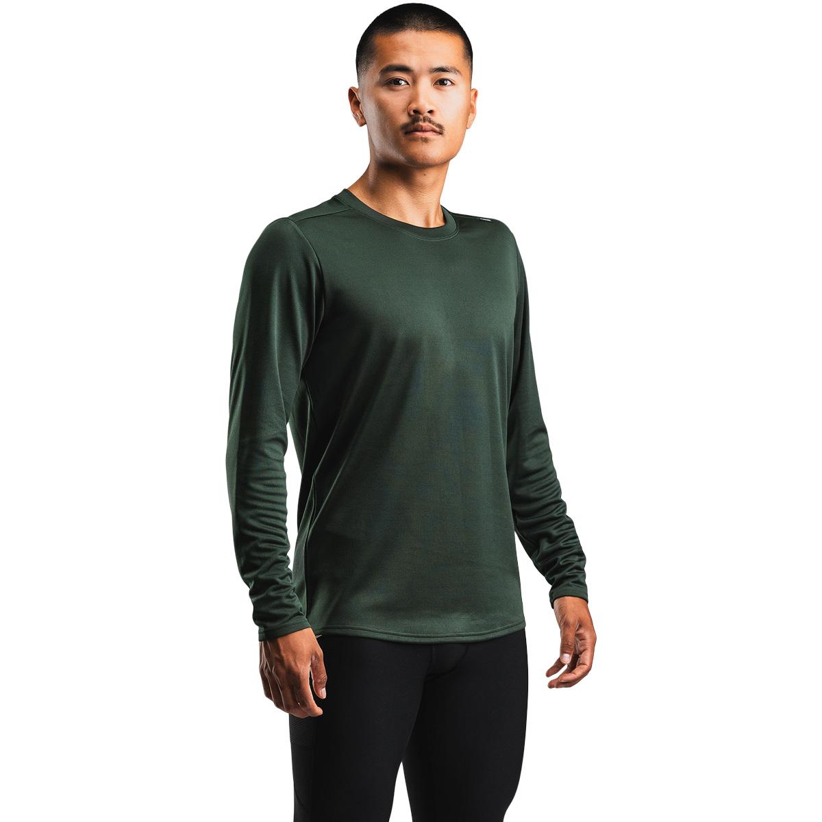 FUSION TEMPO! TWO Run Langærmet Løbe T-shirt Herre Green