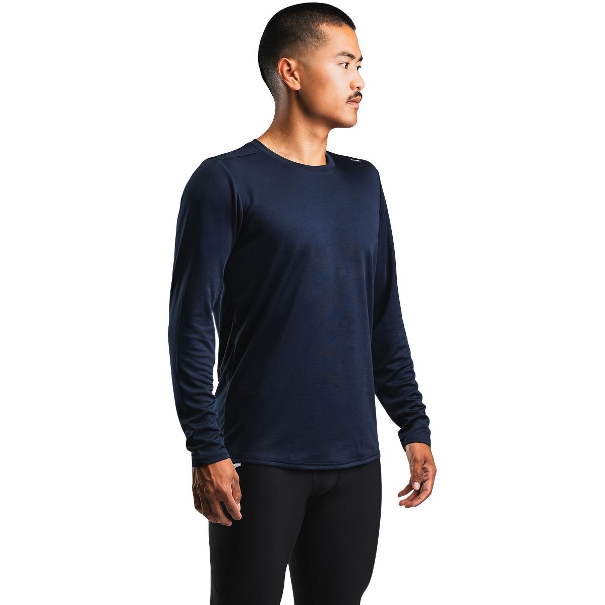 FUSION TEMPO! TWO Run Langærmet Løbe T-shirt Herre Night Blue