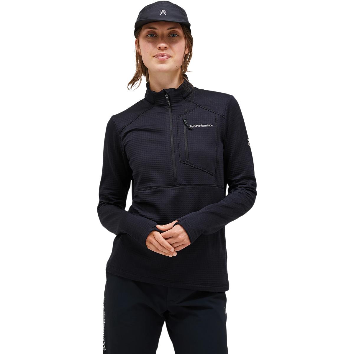 Peak Performance Trail Polartec Half Zip Trøje Dame BLACK