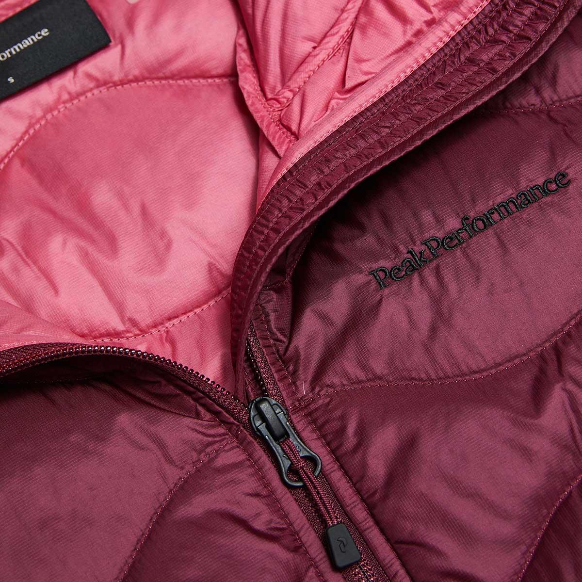Peak Performance Helium Down Hood Dunjakke Dame PORTO/MOUNTAIN BLUSH/
