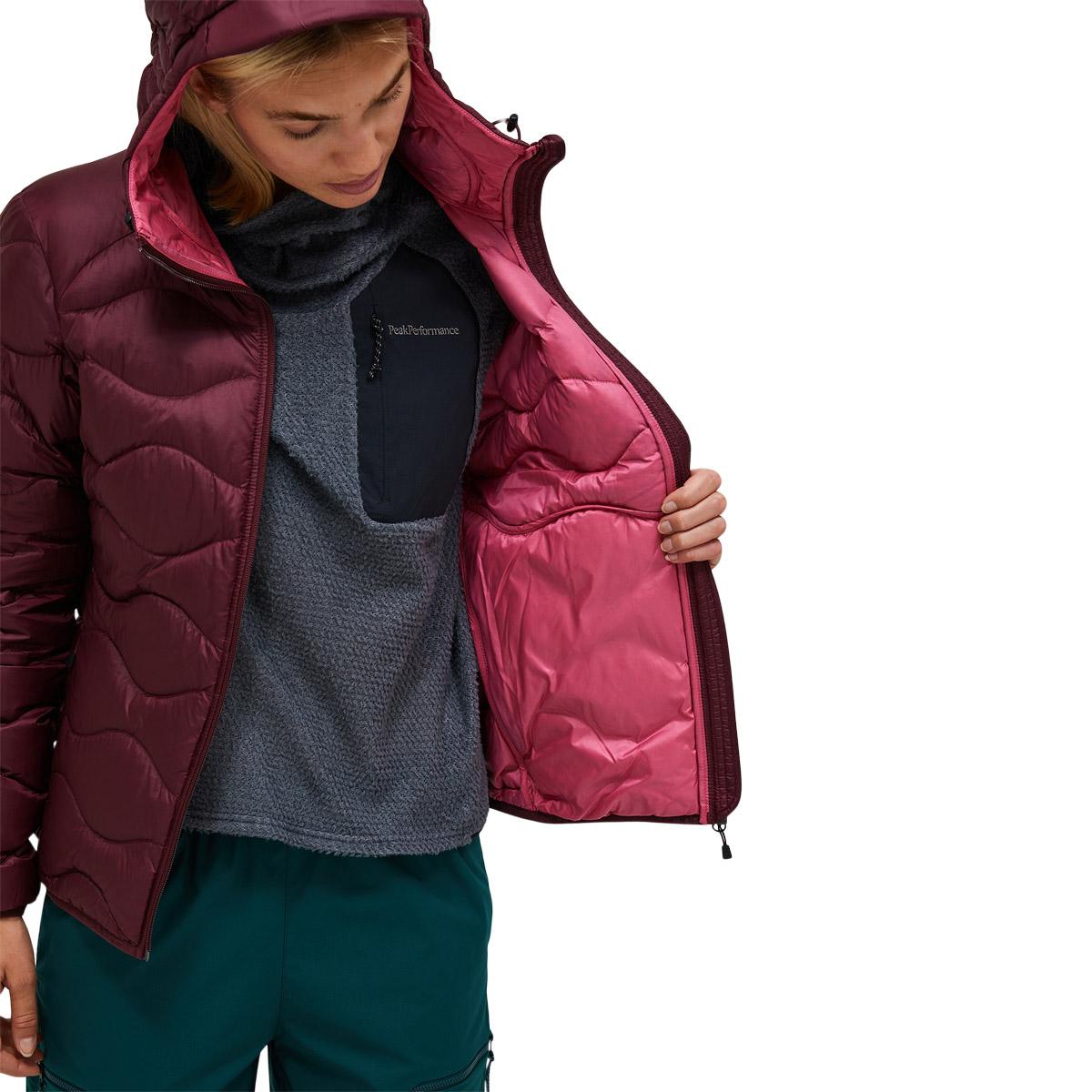 Peak Performance Helium Down Hood Dunjakke Dame PORTO/MOUNTAIN BLUSH/