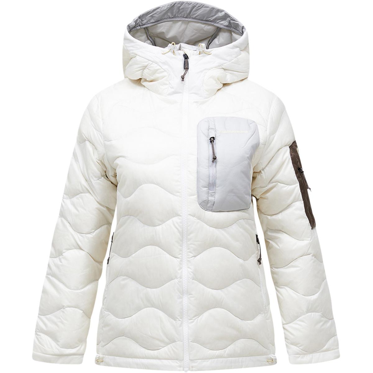 Peak Performance Helium Utility Down Hood Dunjakke Dame OFFWHITE/ANTARCTICA/