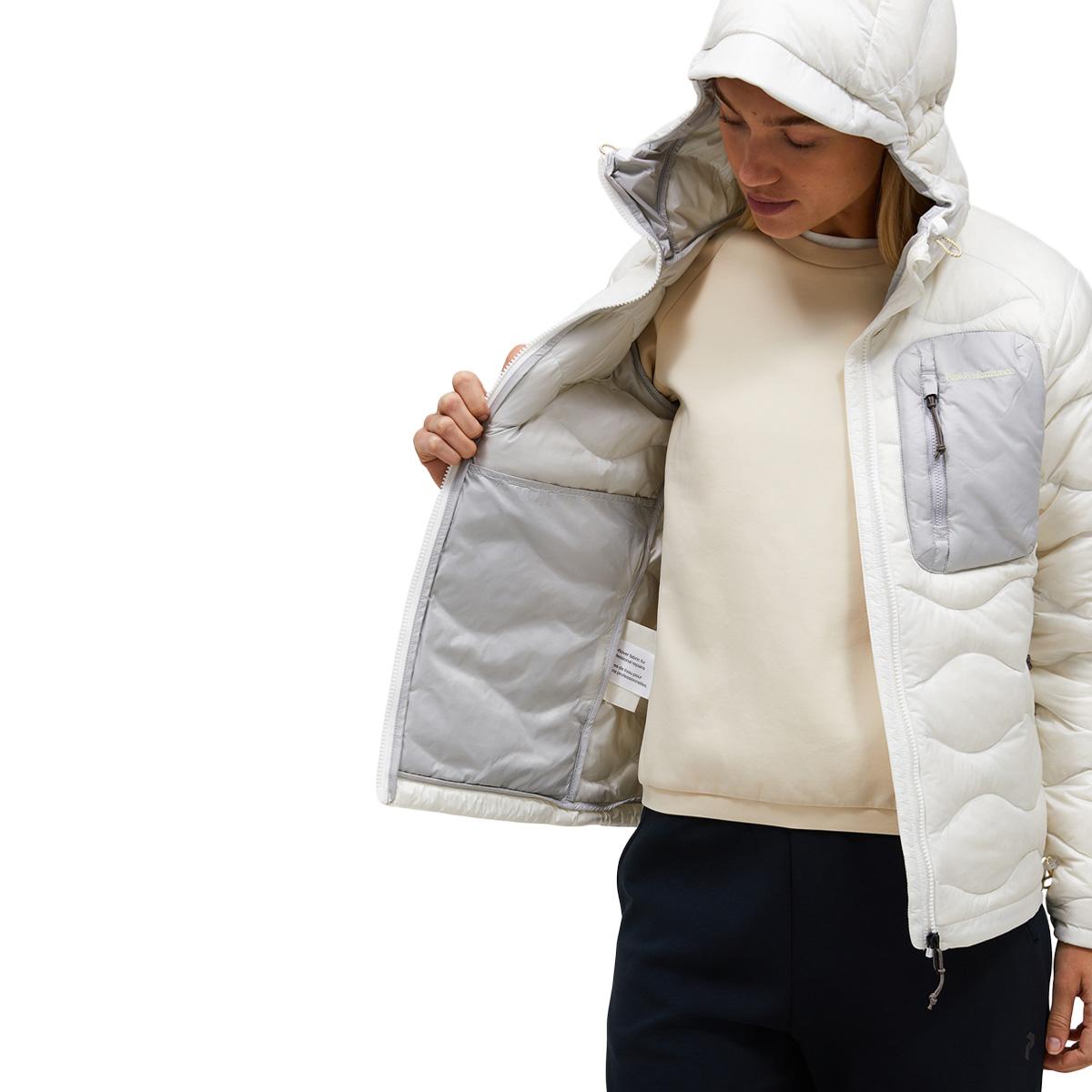 Peak Performance Helium Utility Down Hood Dunjakke Dame OFFWHITE/ANTARCTICA/
