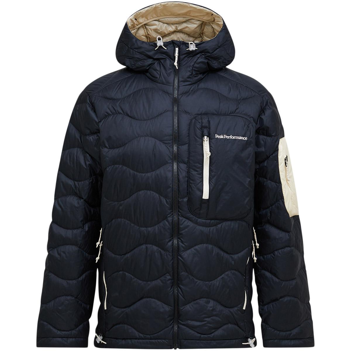 Peak Performance Helium Utility Down Hood Dunjakke Herre BLACK/SAND FOG/