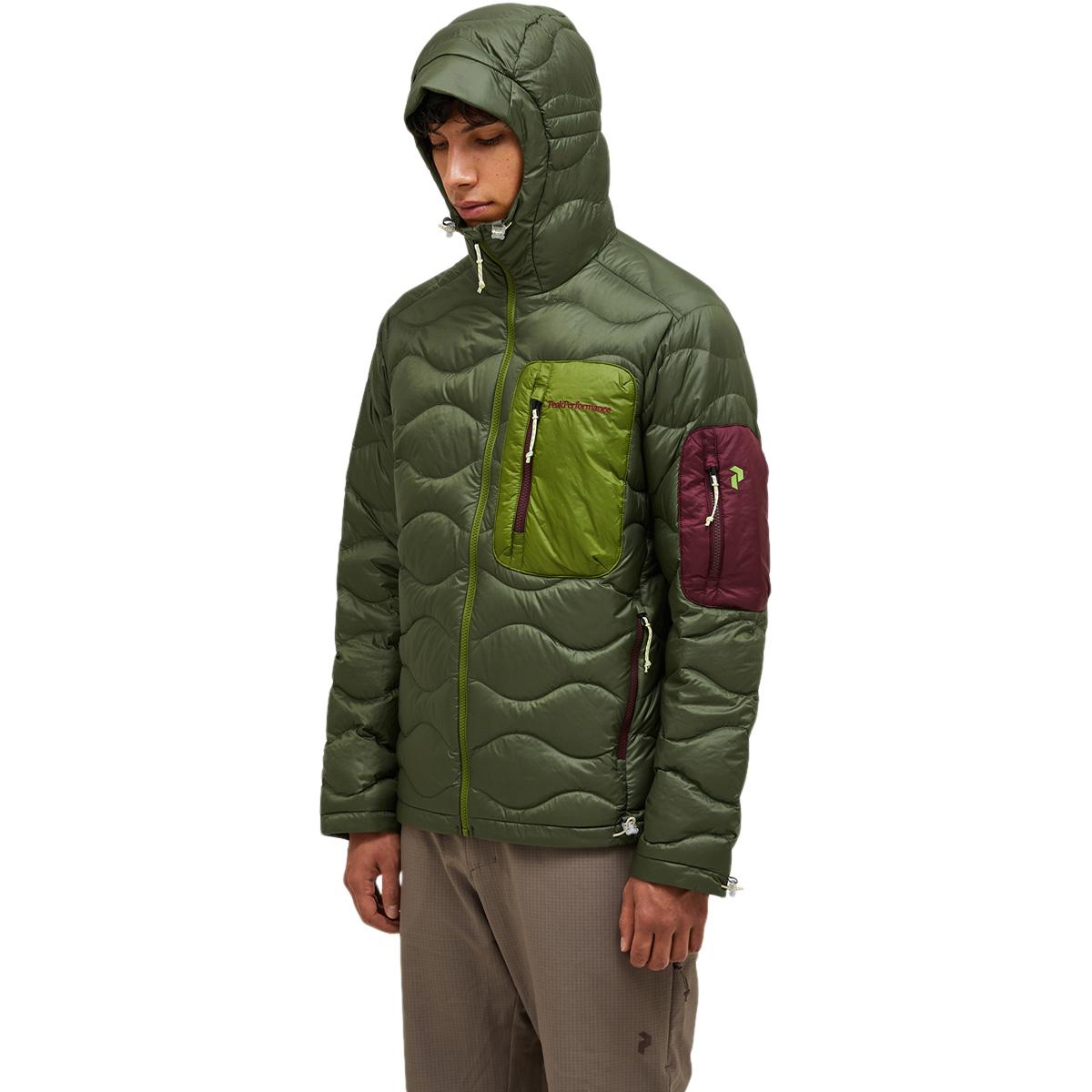 Peak Performance Helium Utility Down Hood Dunjakke Herre PINE NEEDLE/MOSSWOOD/