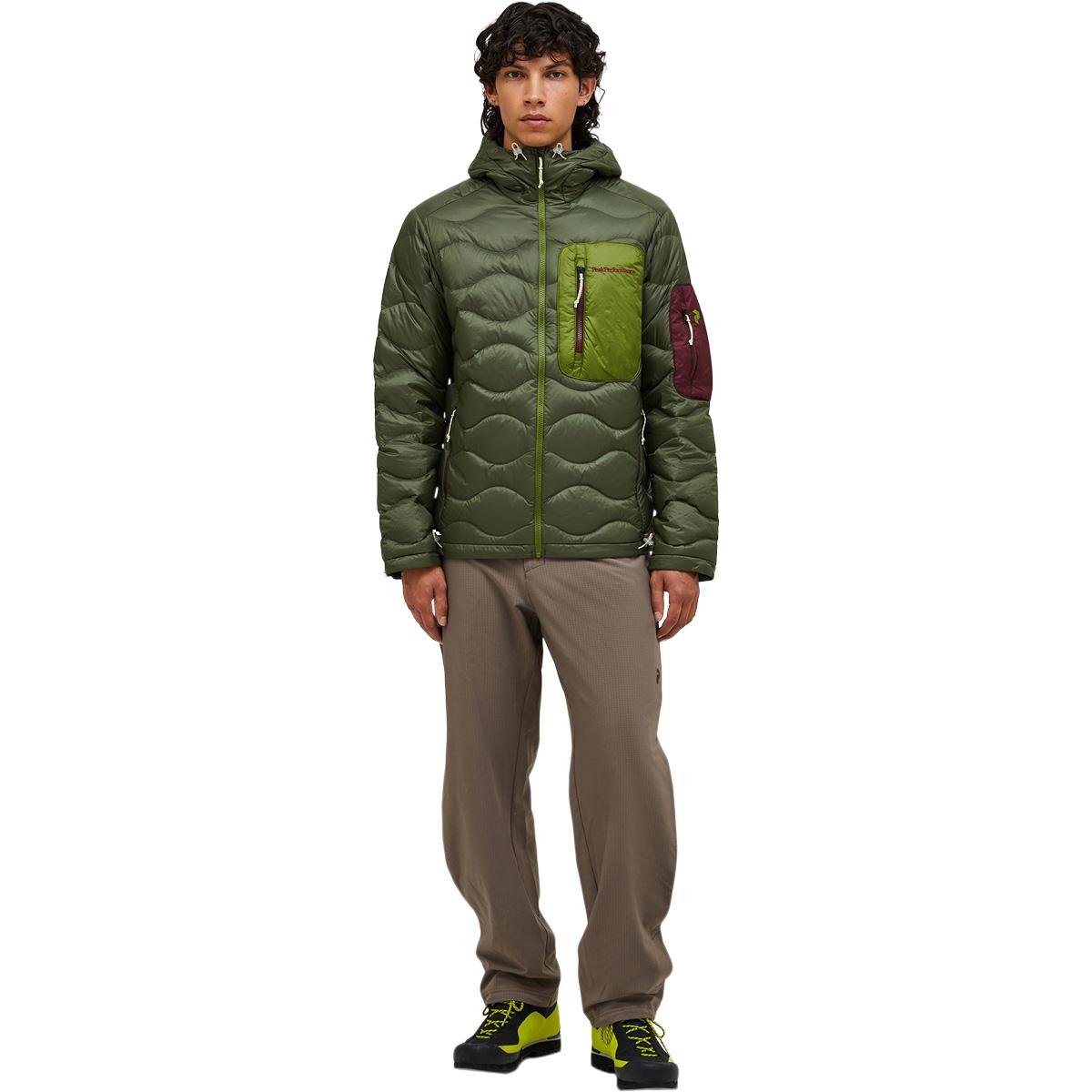 Peak Performance Helium Utility Down Hood Dunjakke Herre PINE NEEDLE/MOSSWOOD/
