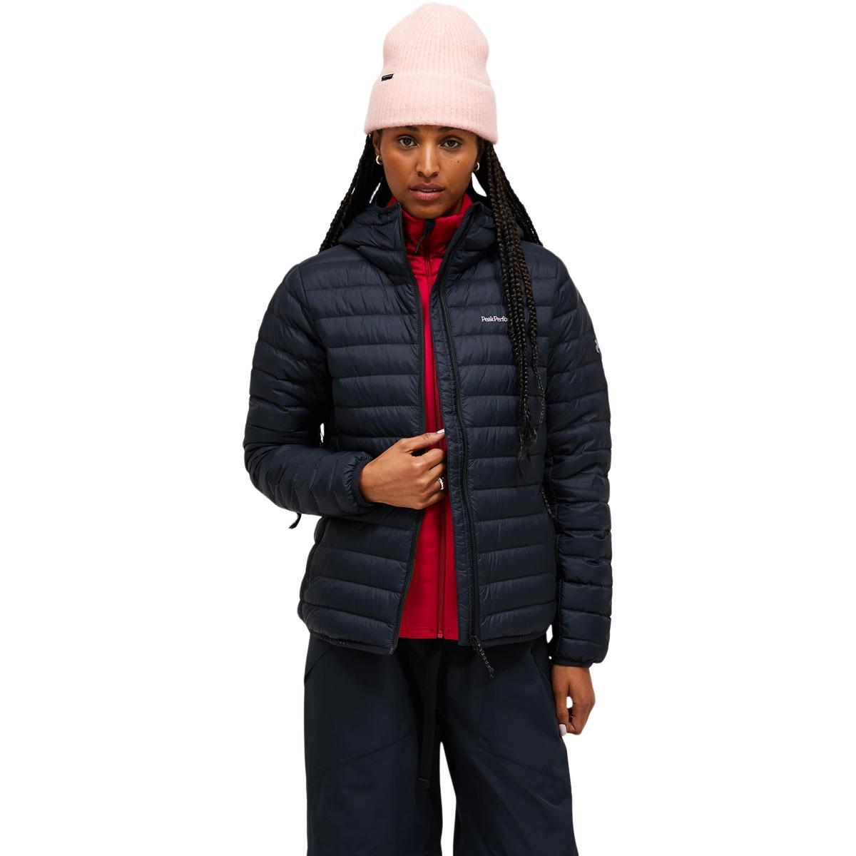 Peak Performance Down Liner Hood Dunjakke Dame Black