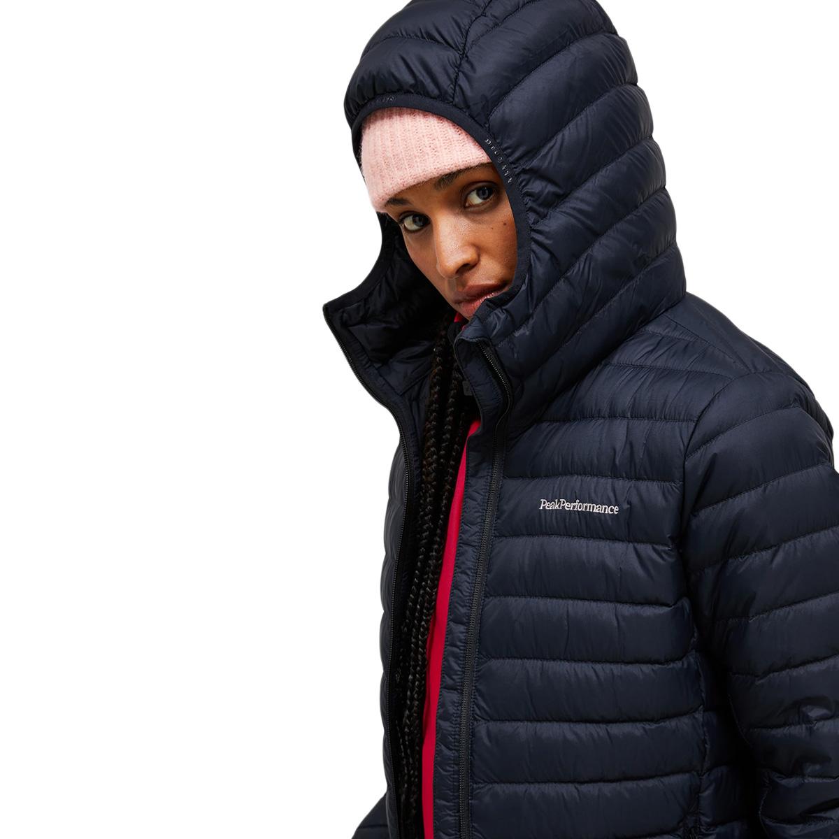 Peak Performance Down Liner Hood Dunjakke Dame Black