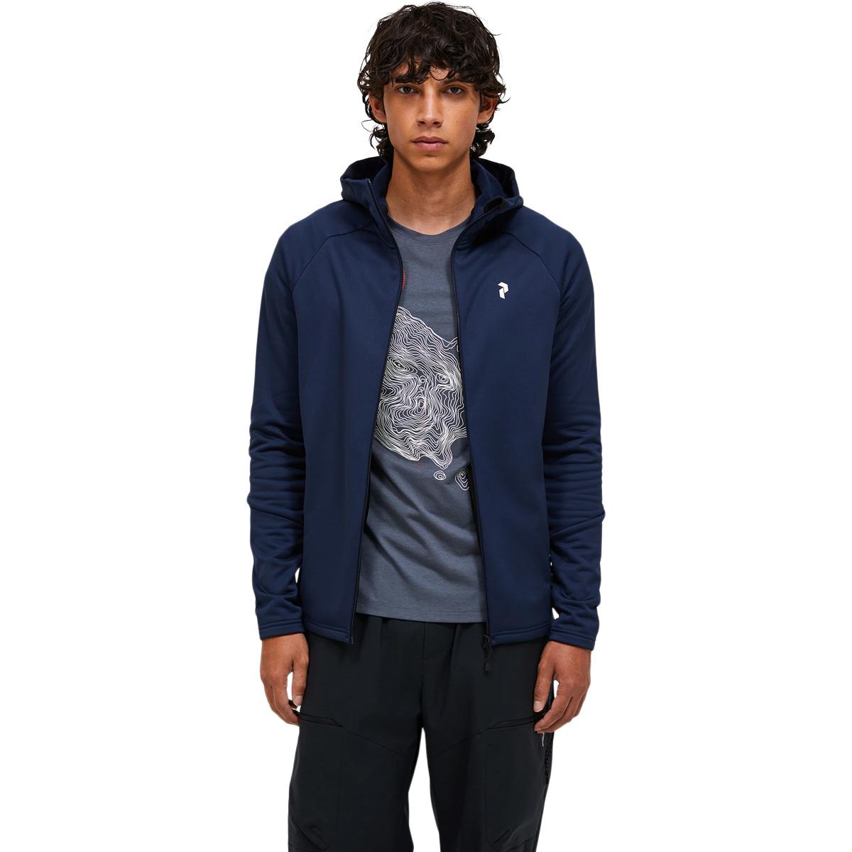 Peak Performance Rider Essentials Full Zip Hættetrøje Herre Navy