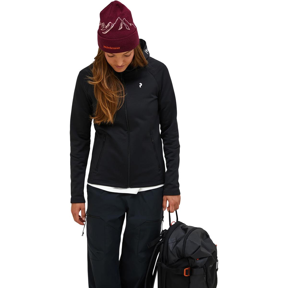 Peak Performance Rider Essentials Full Zip Hættetrøje Dame Black