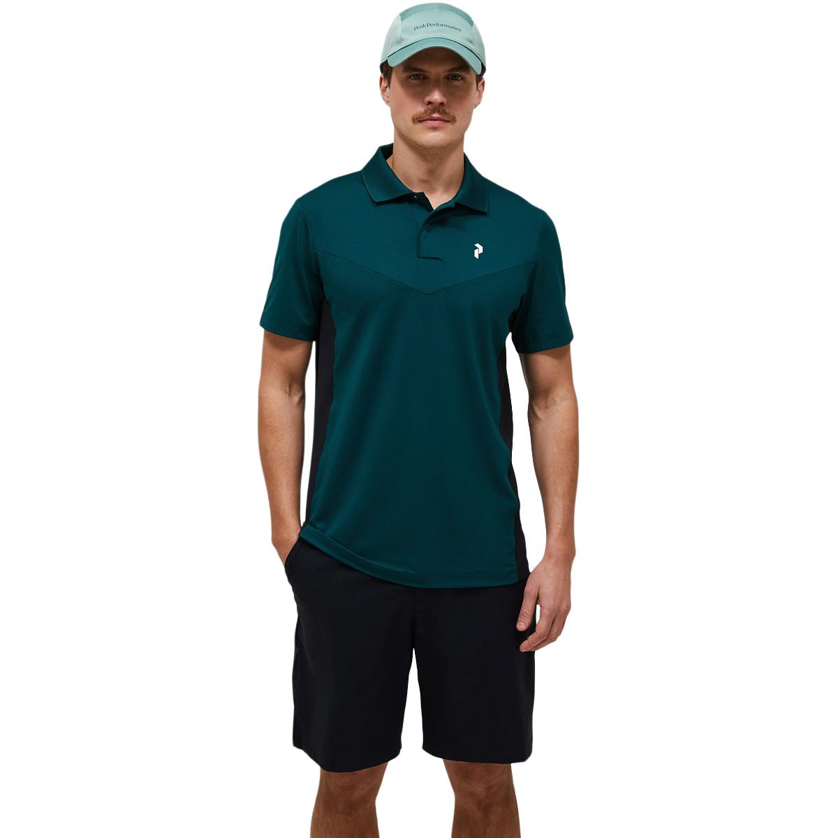 Peak Performance Swift Polo T-shirt Herre PONDEROSA PINE-BLACK