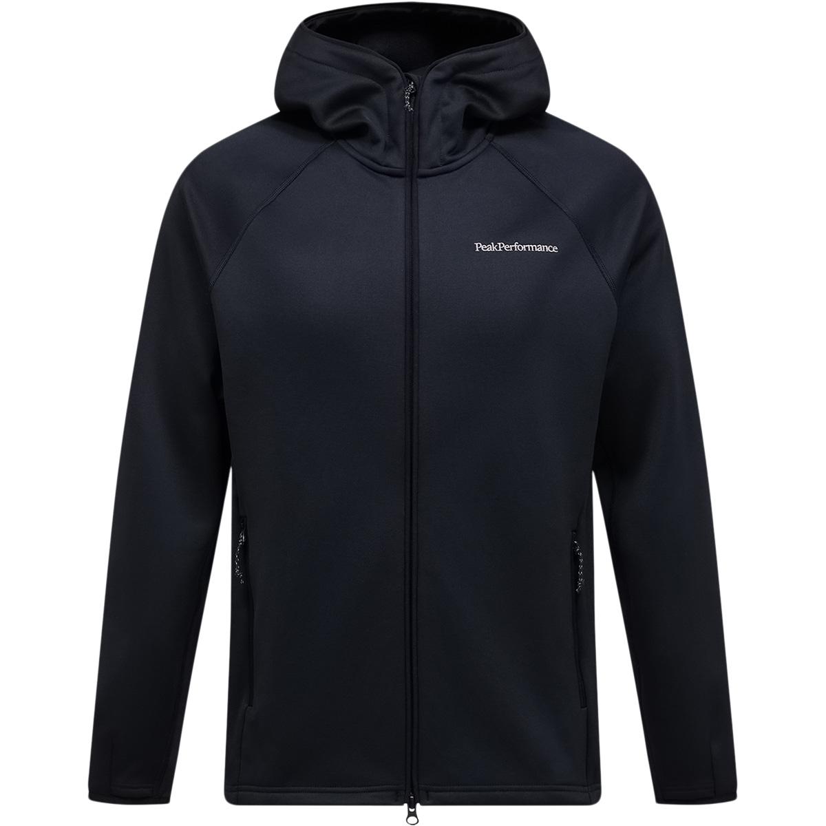 Peak Performance Zip Hood Midlayer Trøje Herre BLACK