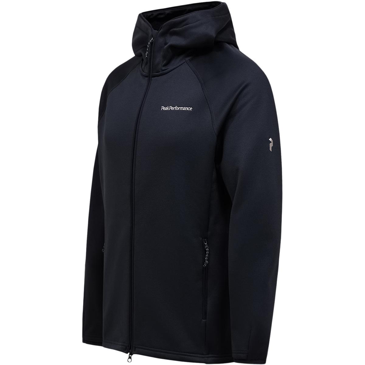Peak Performance Zip Hood Midlayer Trøje Herre BLACK