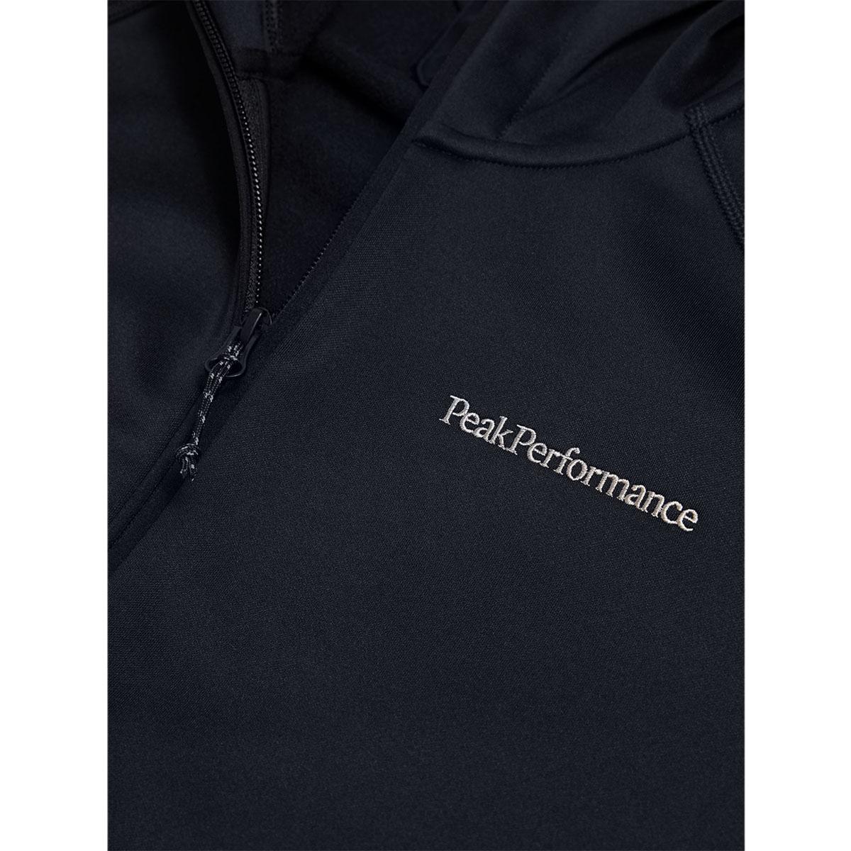 Peak Performance Zip Hood Midlayer Trøje Herre BLACK
