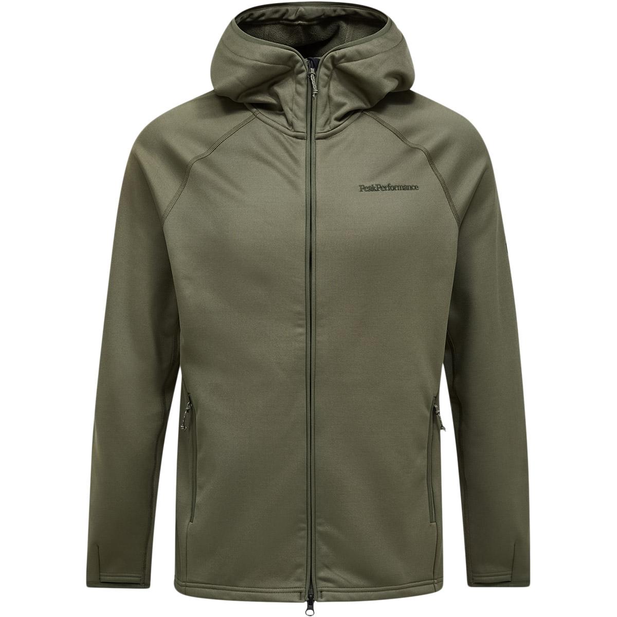 Peak Performance Zip Hood Midlayer Trøje Herre PINE NEEDLE