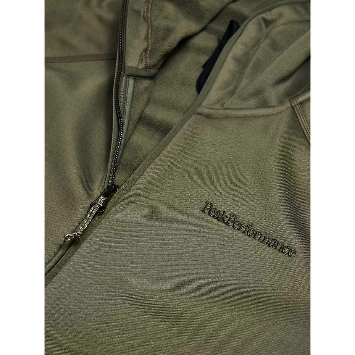 Peak Performance Zip Hood Midlayer Trøje Herre PINE NEEDLE