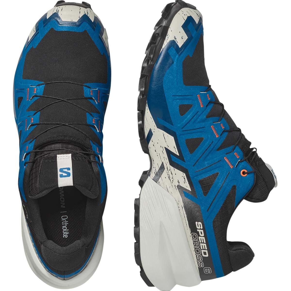 Salomon Speedcross 6 GTX Terrengløpesko Herre Black/Mykonos Blue/Vanilla Ice