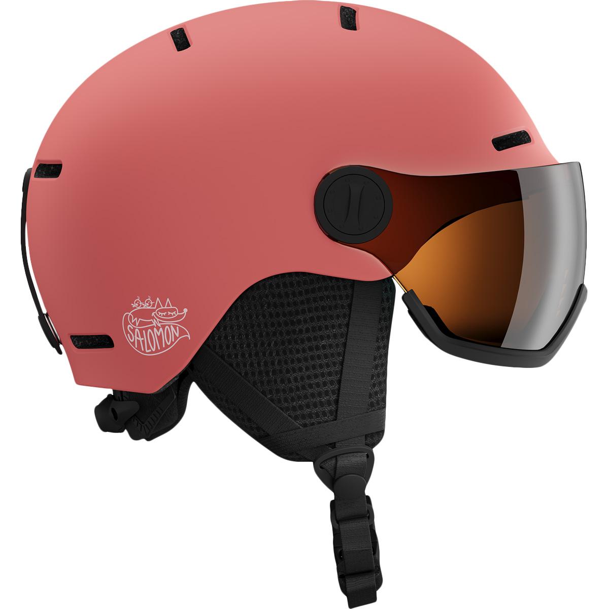 Salomon Orka Visor Skihjelm M/Visir Børn SUN KISSED CORAL/