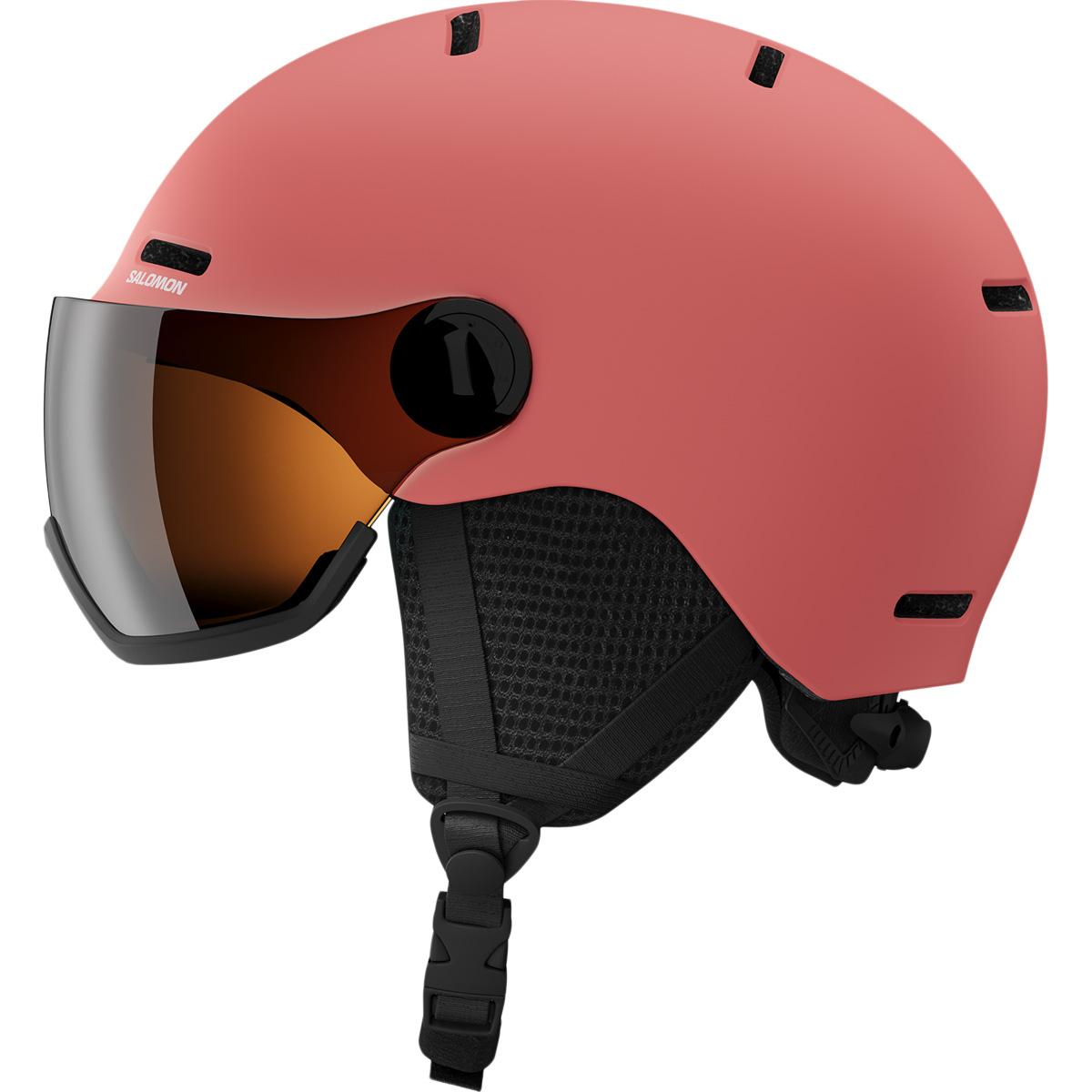 Salomon Orka Visor Skihjelm M/Visir Børn SUN KISSED CORAL/
