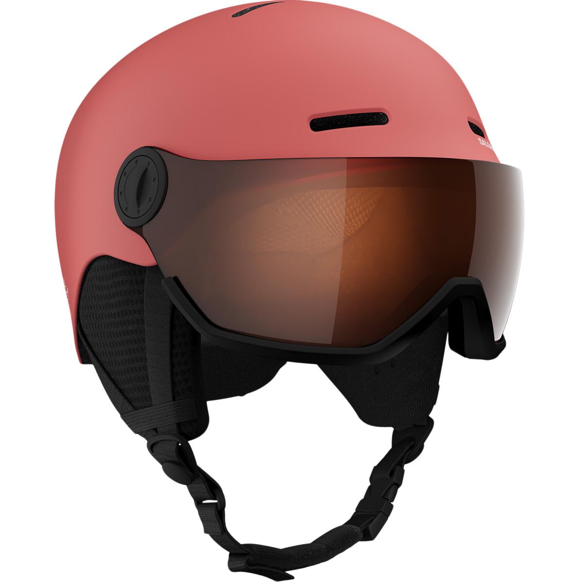 Salomon Orka Visor Skihjelm M/Visir Børn SUN KISSED CORAL/