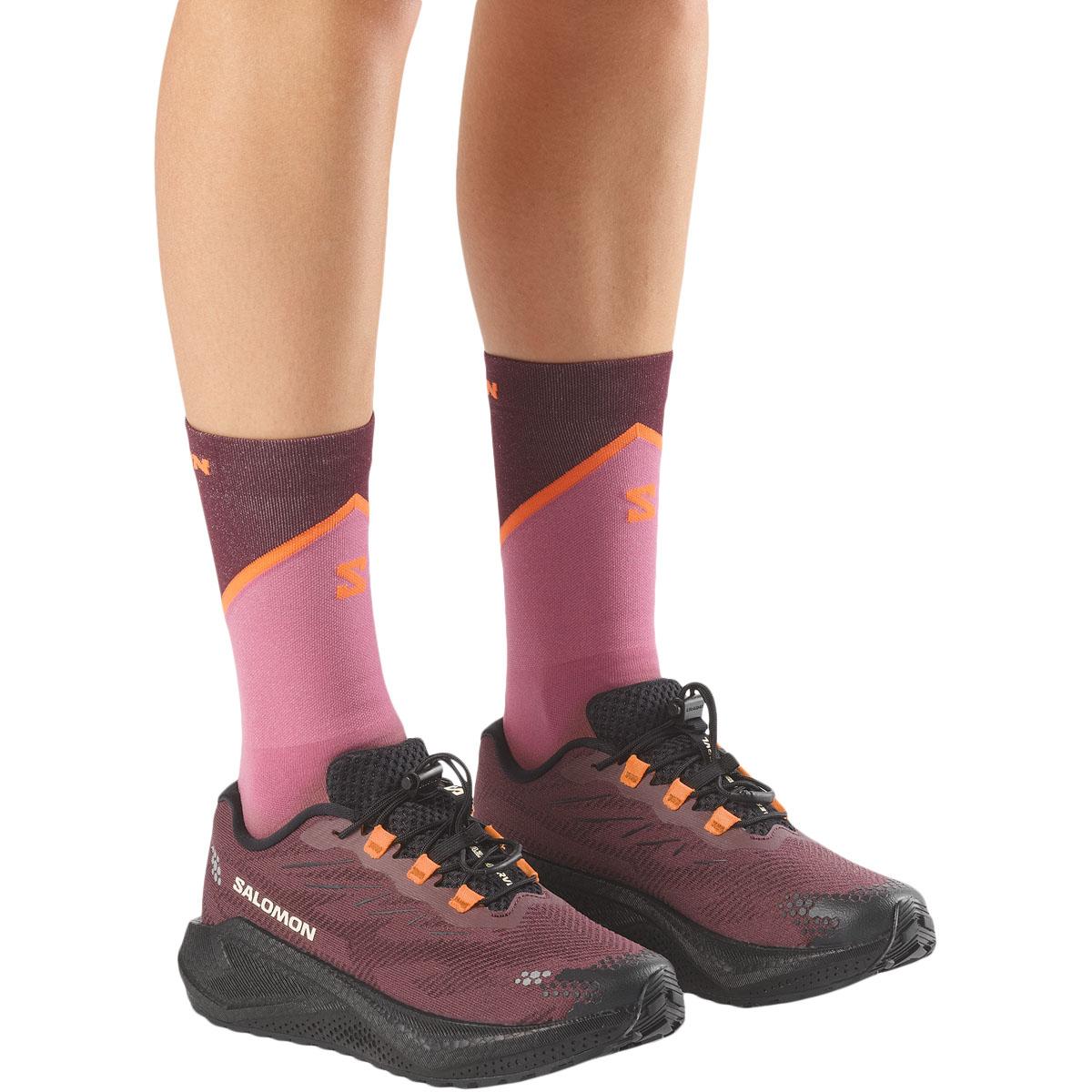 Salomon Aero Blaze 4 Gravel løpesko Dame Huckleberry/Black/Lime Cream