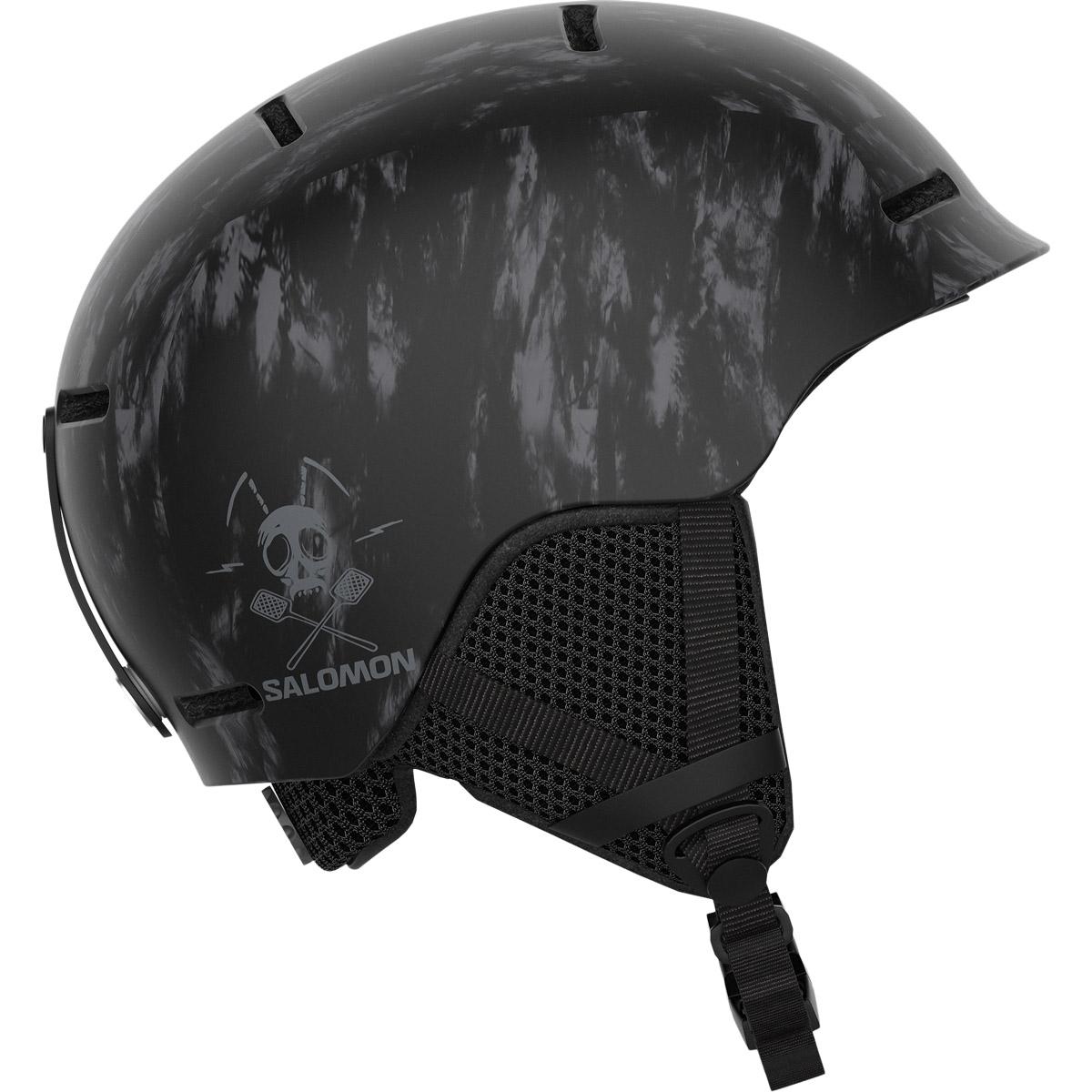 Salomon Player Combo Skihjelm + Skibriller Børn Black Tie&dye/