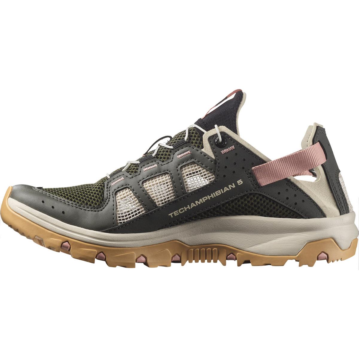 Salomon Techamphibian 5 Vandresko Dame Peat / Rainy Day / Hyma Pink