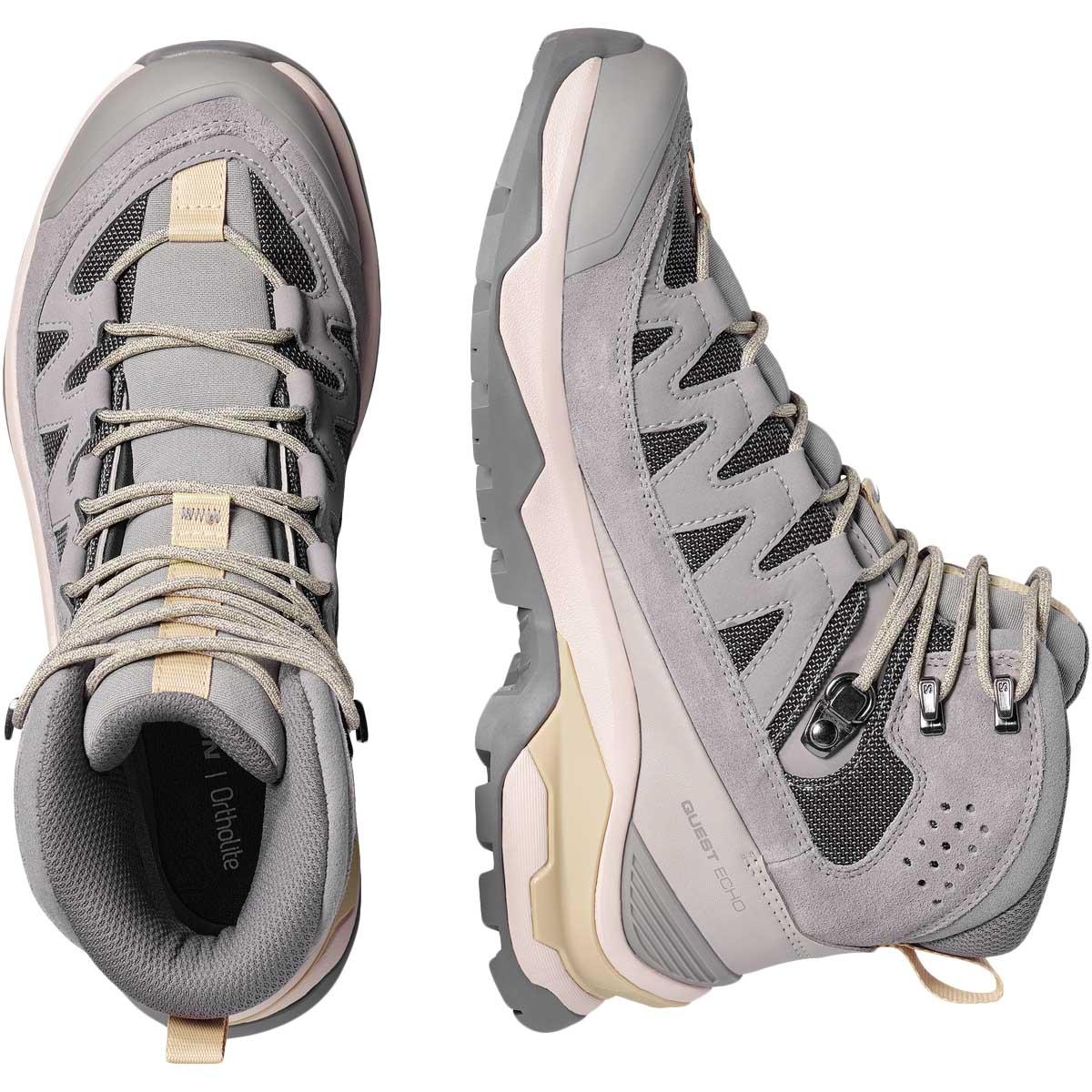 Salomon Quest Echo GTX Vandrestøvler Dame Gull/Paloma/Bog