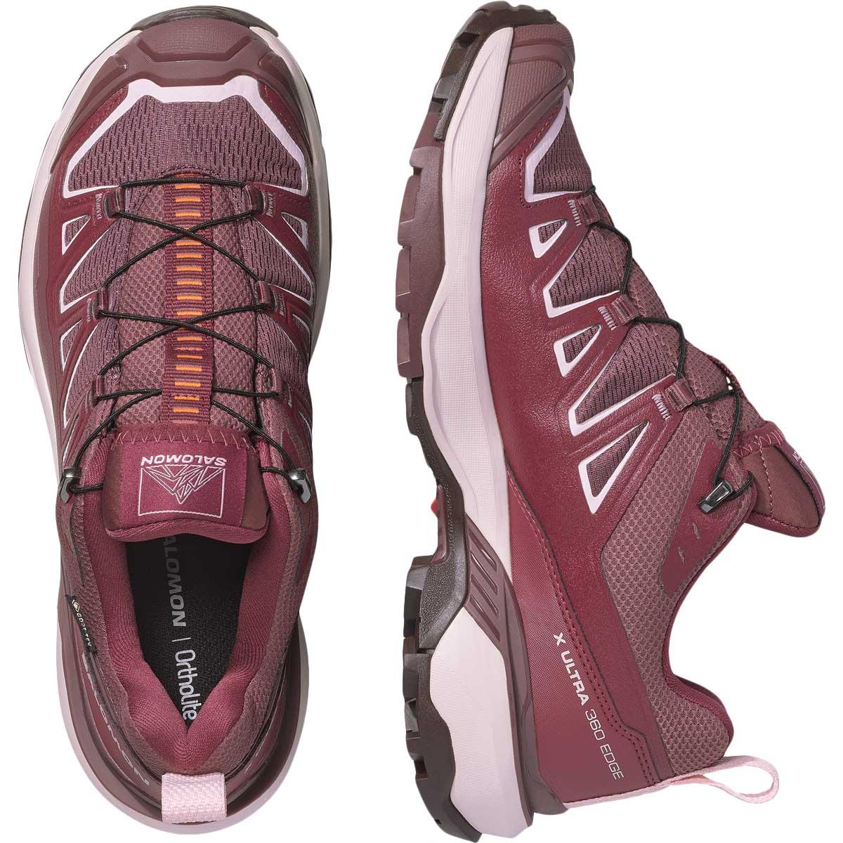 Salomon X Ultra 360 Edge GTX Sneakers Dame Huckleberry/Maroon Banner/Icy