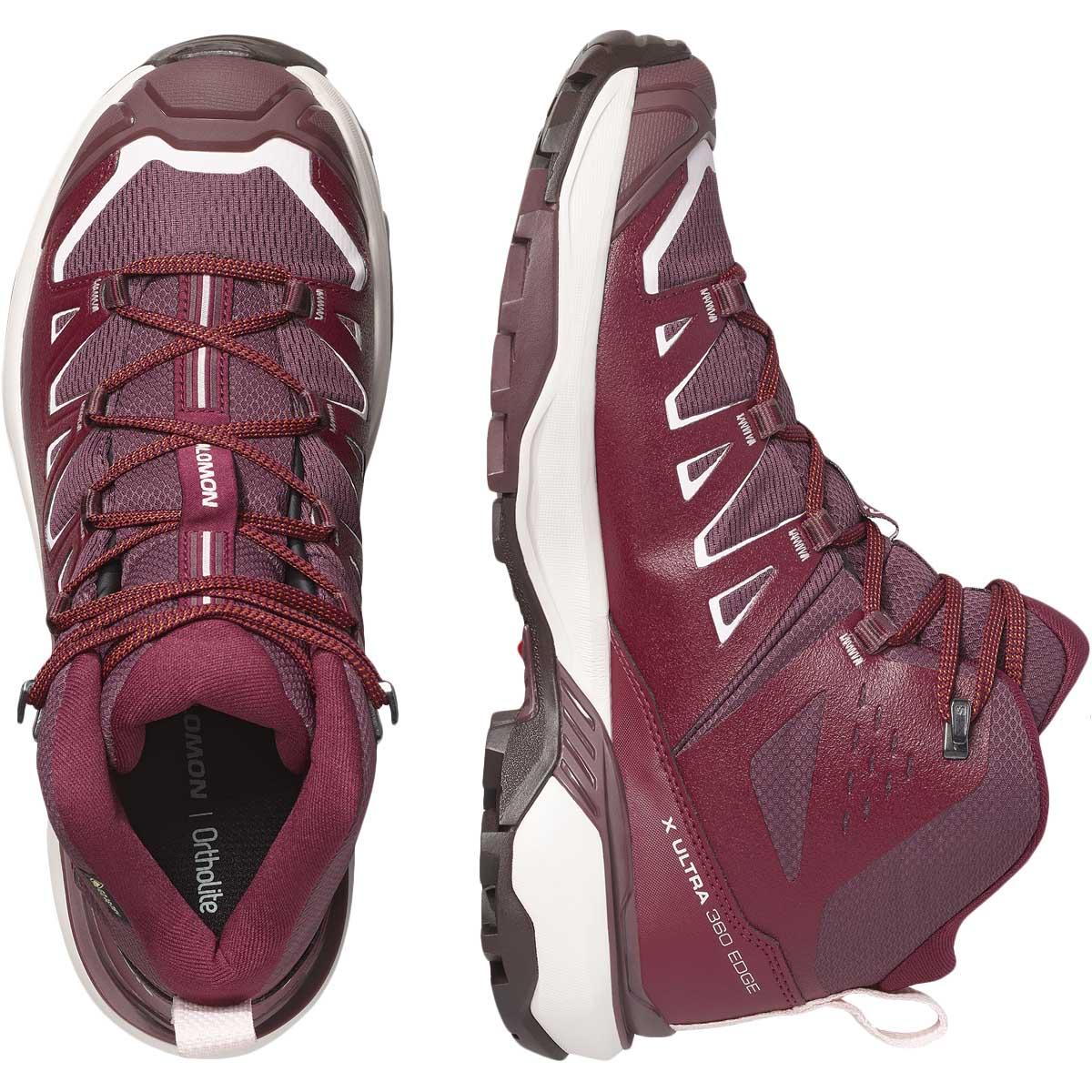 Salomon X Ultra 360 Edge GTX Vandrestøvler Dame Huckleberry/Maroon Banner/Icy