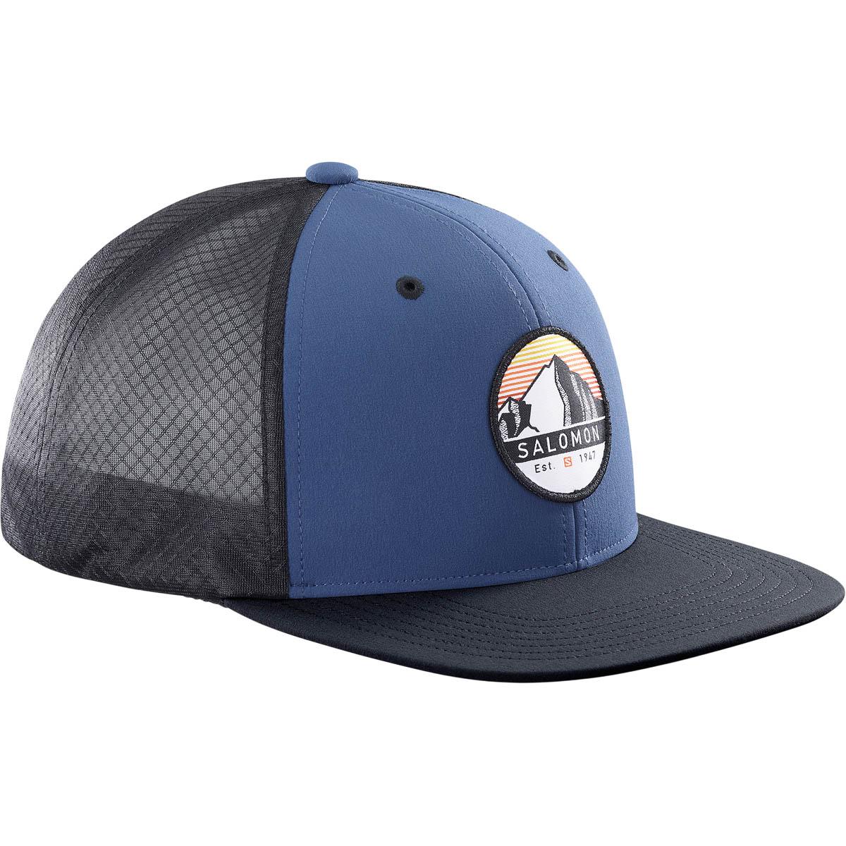Salomon Trucker Flat Snapback Cap DARK DENIM