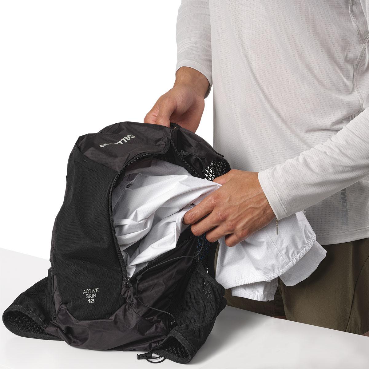Salomon Active Skin 12L Løberygsæk BLACK / METAL