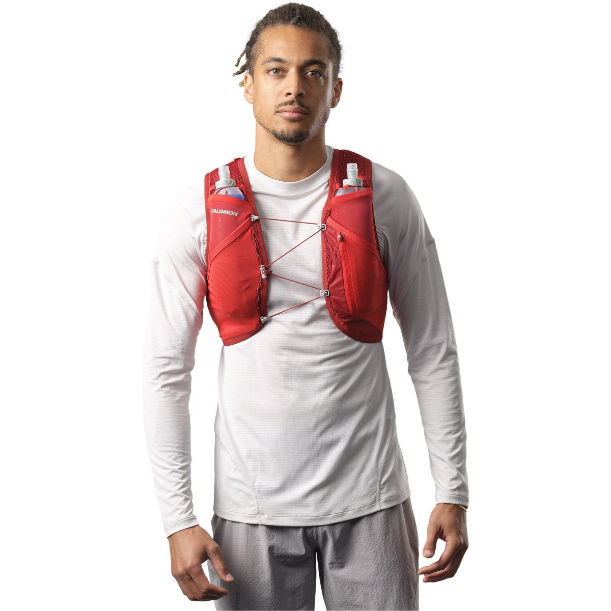 Salomon Active Skin 4L Løberygsæk RED DAHLIA / HIGH RISK RED