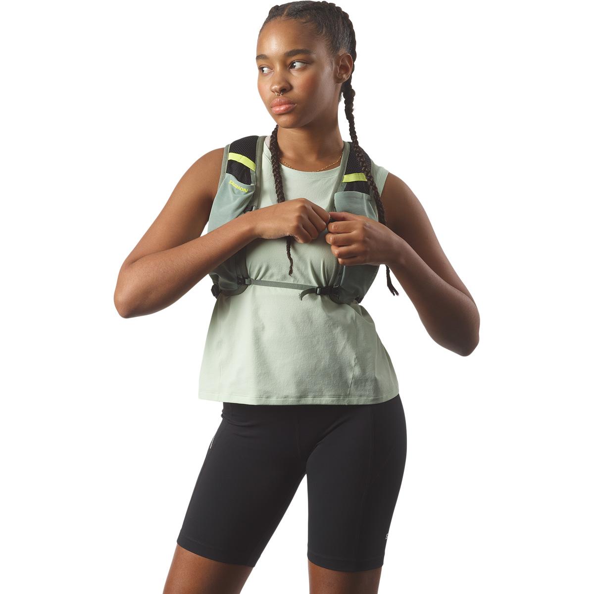 Salomon Cross 4L Løberygsæk GREEN MILIEU / AGAVE GREEN / S