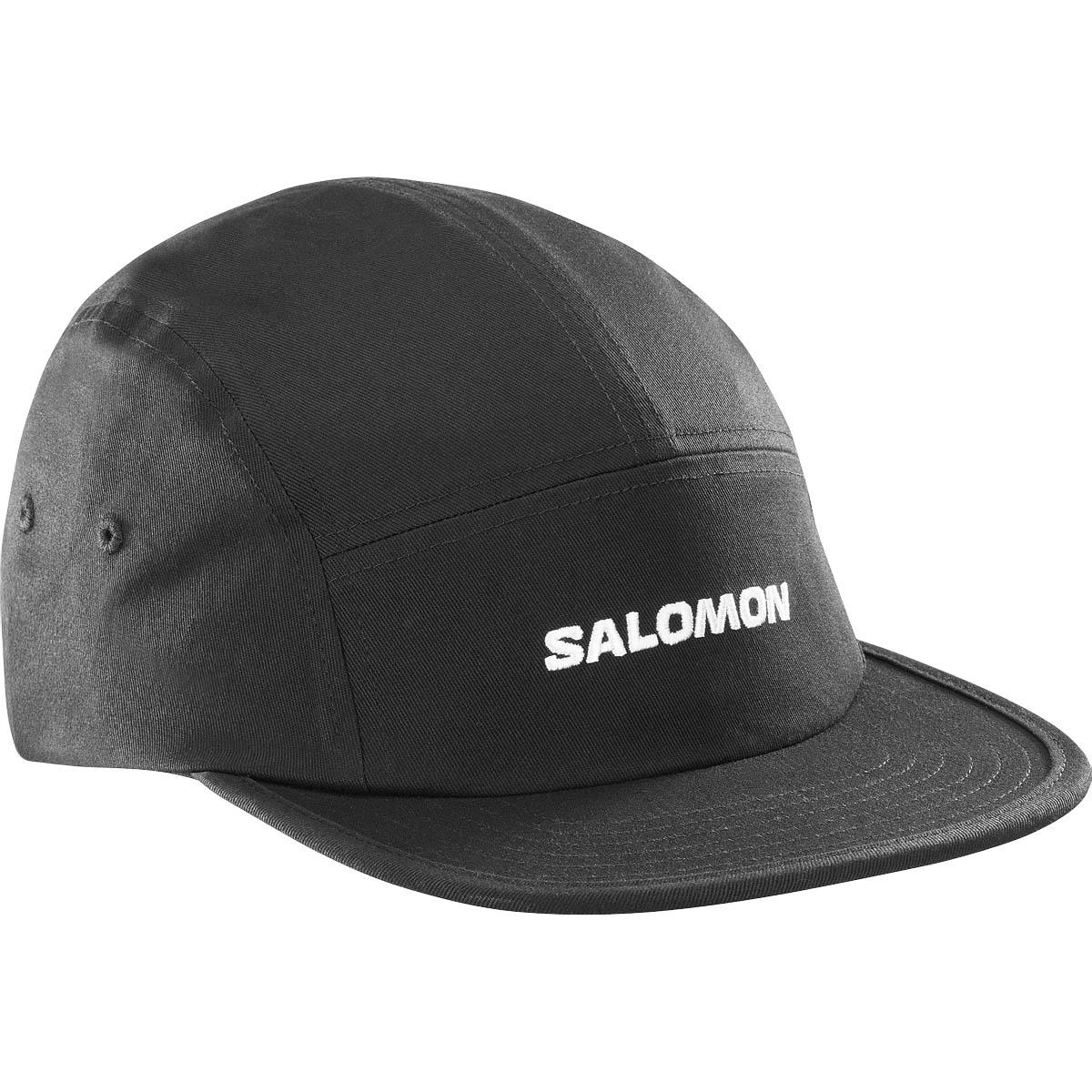 Salomon 5 Panel Strapback Cap DEEP BLACK