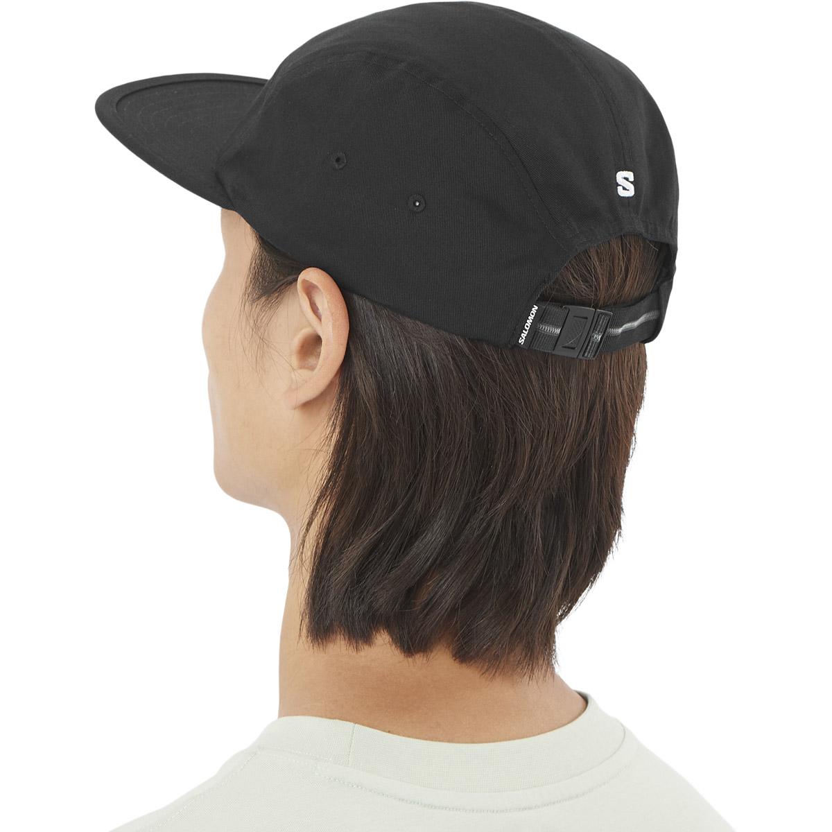 Salomon 5 Panel Strapback Cap DEEP BLACK