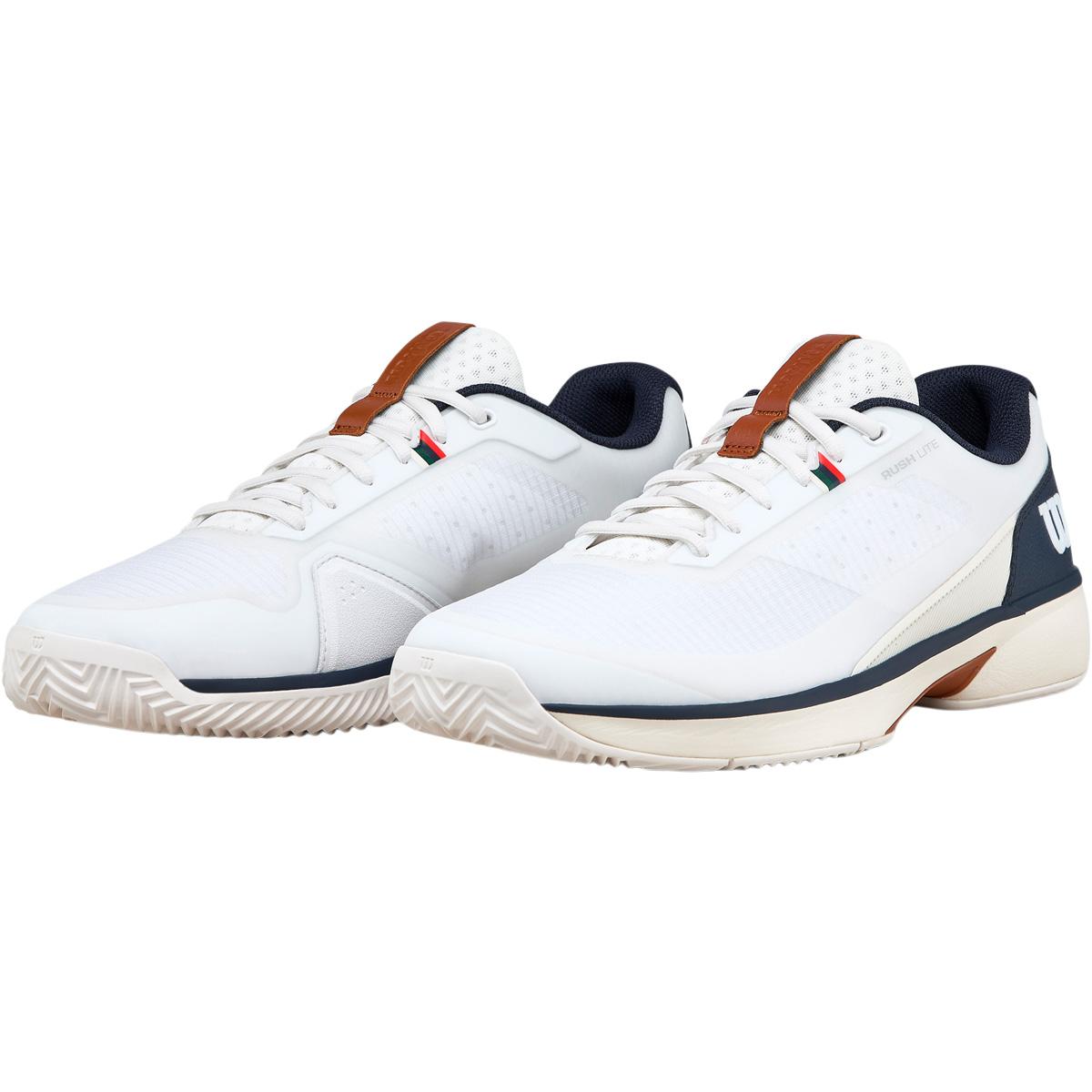 Wilson Rush Lite 5 Clay Tennissko Herre White/Navy Blazer/Tofu