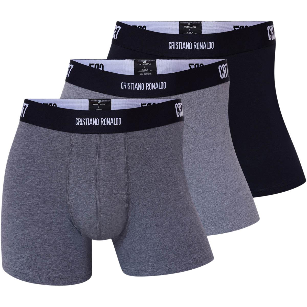 CR7 Basic 3-Pack Boxershorts Herre Grey/Black