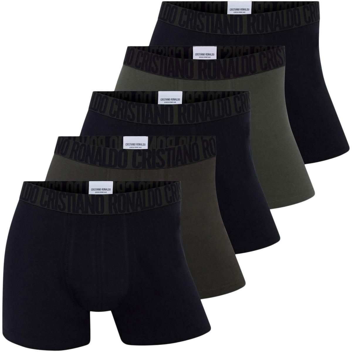 CR7 Basic Trunk 5-Pack Boxershorts Herre Black/Green