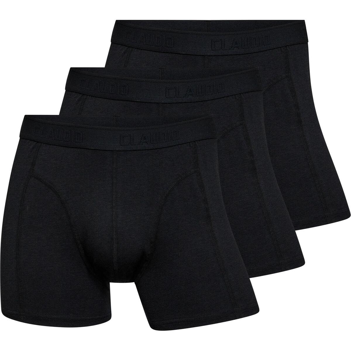 Claudio 3-Pack Boxershorts Herre Black
