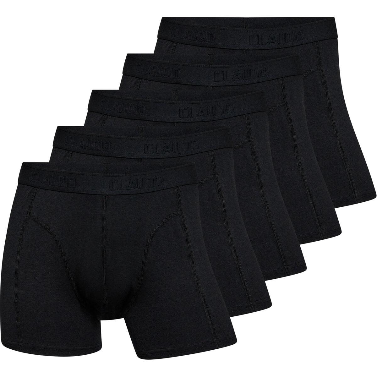 Claudio 5-Pack Boxershorts Herre Black