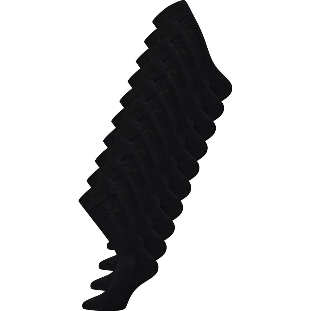 Claudio 10-Pack Bambus Sokker Black