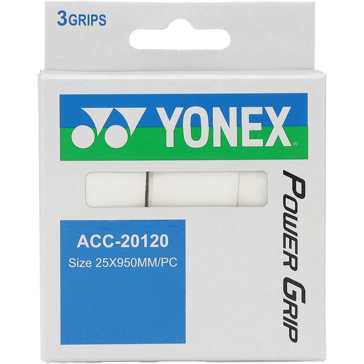 Yonex Power 3-Pack Ketchergrip WHITE