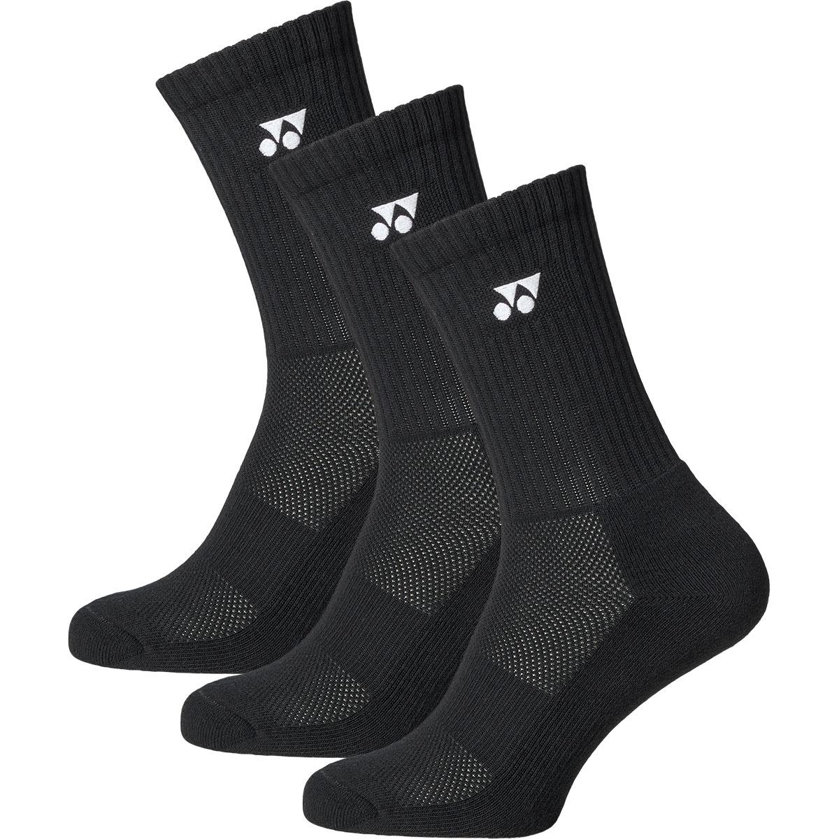 Yonex Sport Crew 3-Pack Sportsstrømper Black
