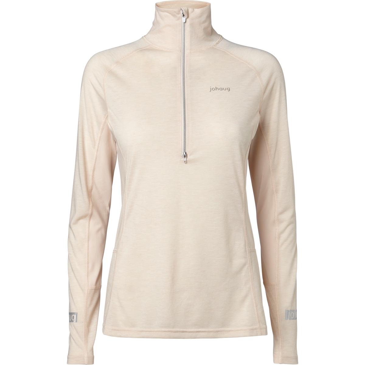 Johaug Aerial Woolmix 2.0 Half Zip Træningstrøje Dame Light Beige