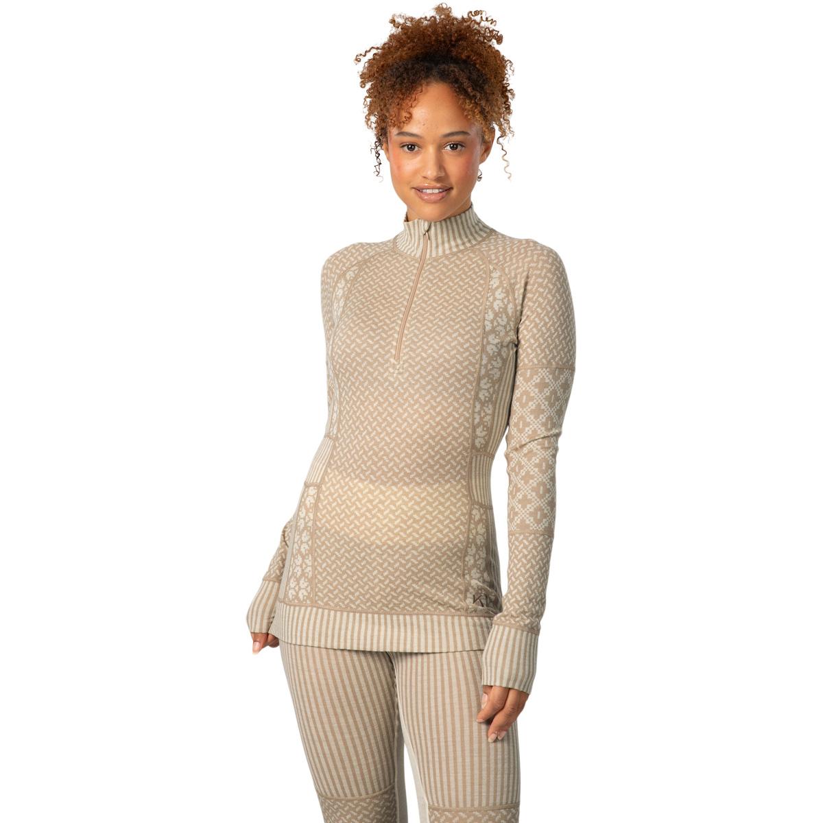 Kari Traa Smekker Half Zip Merino Ulltrøye Dame Mocha