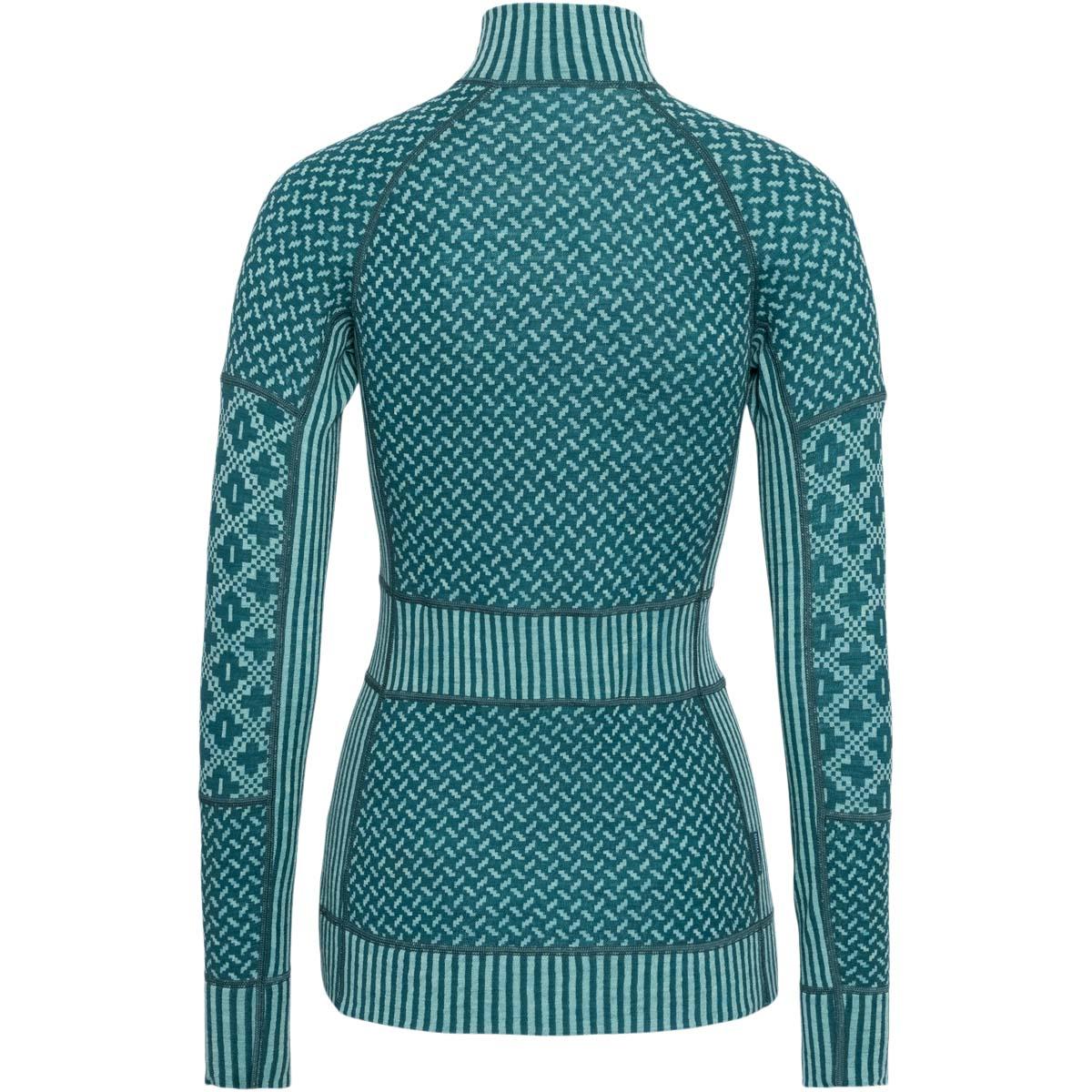 Kari Traa Smekker Half Zip Merino Ulltrøye Dame PEACOCK