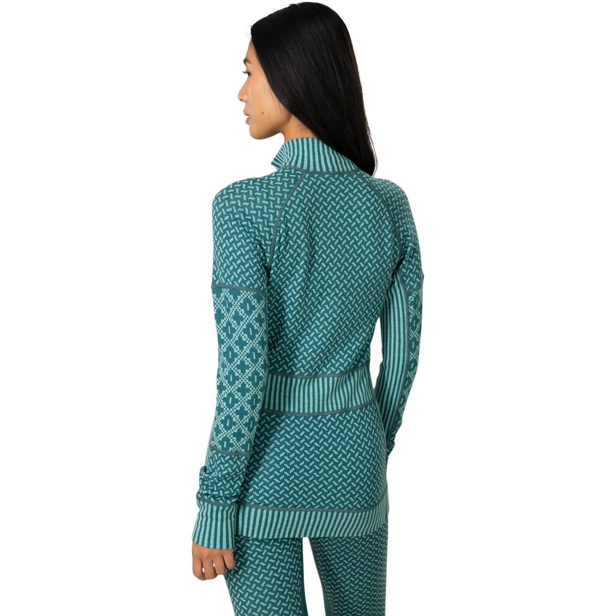 Kari Traa Smekker Half Zip Merino Ulltrøye Dame PEACOCK